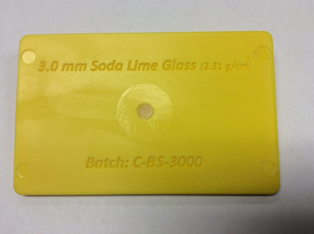 Soda-Lime Glass Acetal Test Cards for X-ray Inspection | Testrods.com