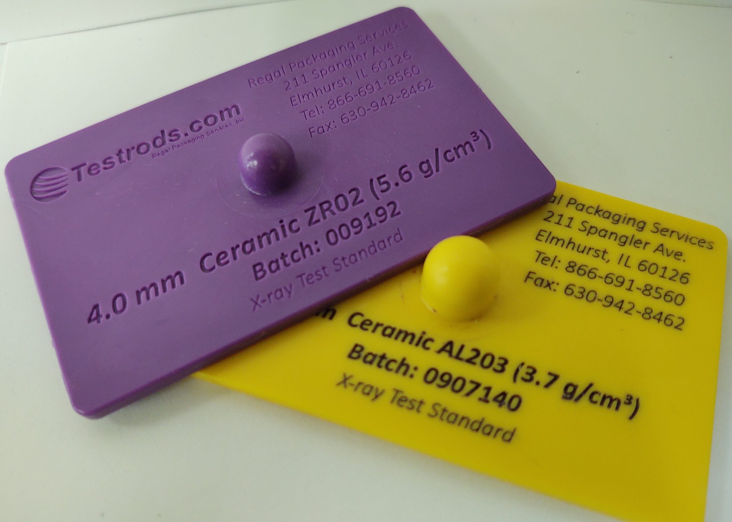 Hard Plastic Test Cards – Ceramic AL203 and ZR02