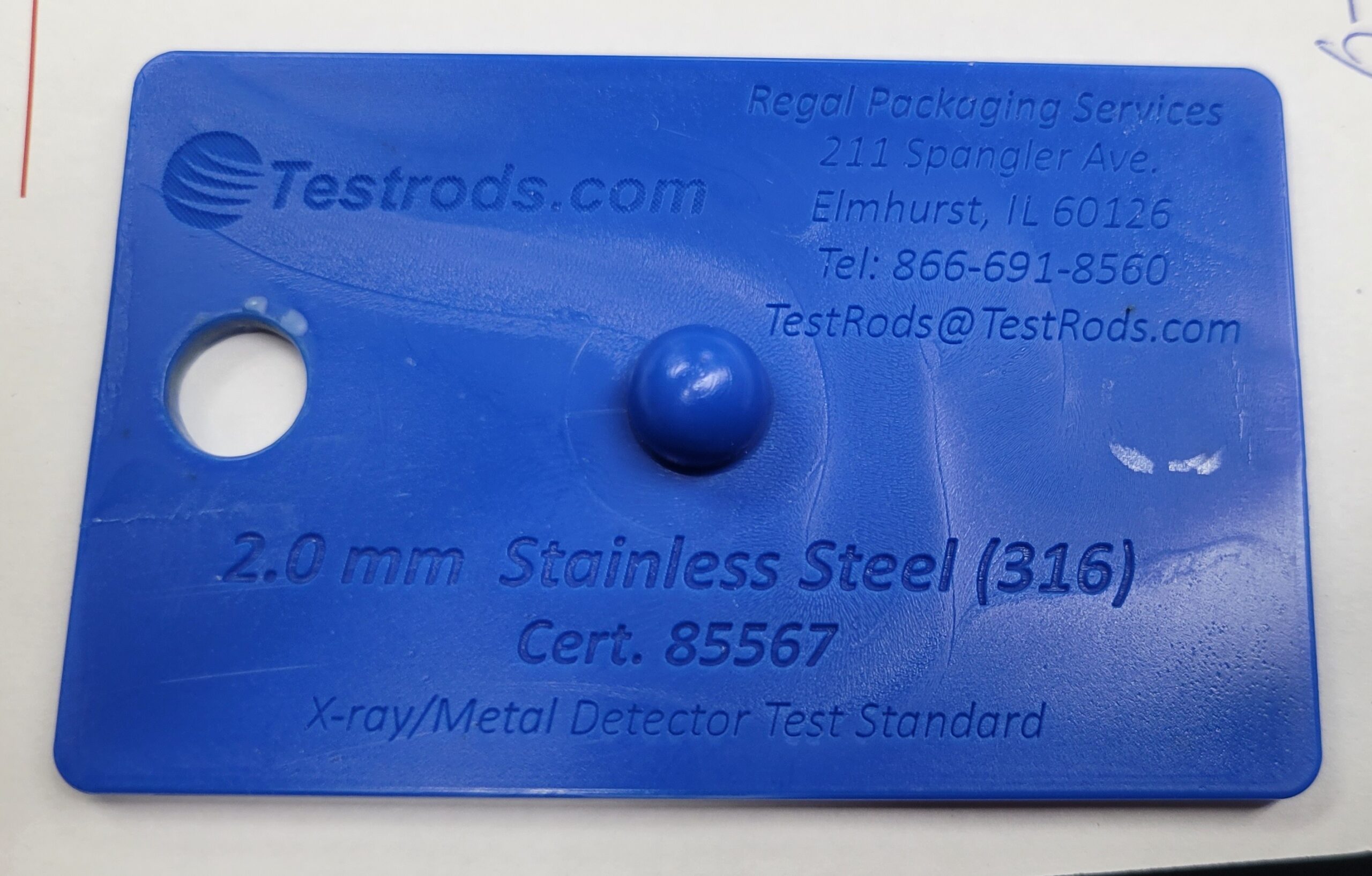 Acetal Card with 3/8ths inch hole